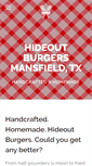 Mobile Screenshot of hideoutburgers.com